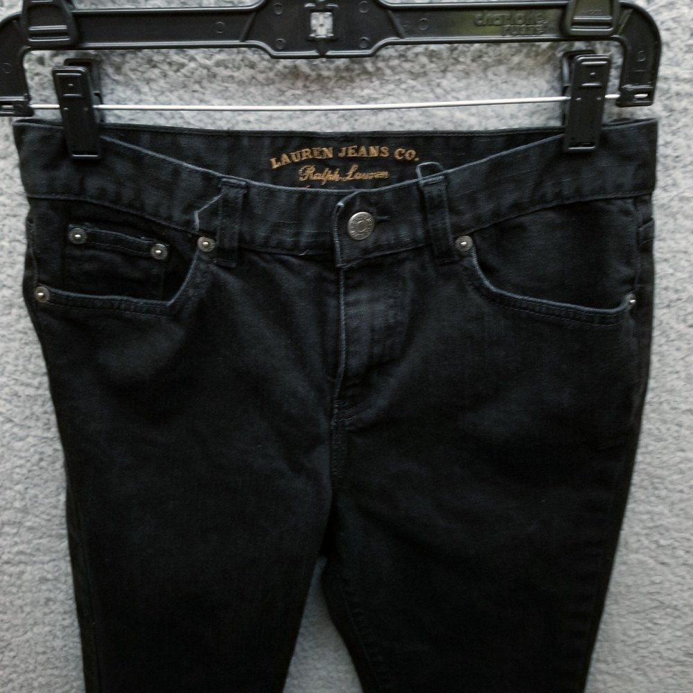 Lauren Jeans Co Women's 2 Classic Black Bootcut Jeans 28.25" 29.25" 9.25" - Picture 12 of 12